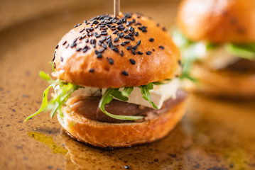 burger with duck