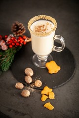 Traditional eggnog for Christmas