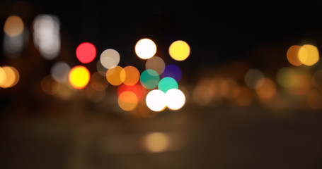 City traffic lights moving for green screen