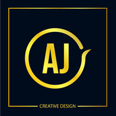 Obraz premium Initial Letter AJ Logo Template Design