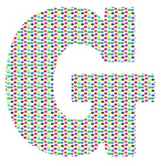 colorful polka dotted uppercase letter G - 229267443