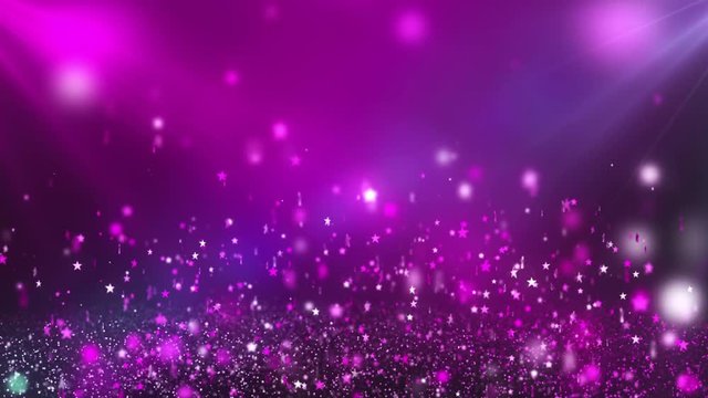 Vibrant Pink Stars Stylish Motion Background Loop. Fashionable 1080p 30fps Loopable.
