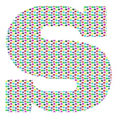 colorful polka dotted uppercase letter S - 229267675