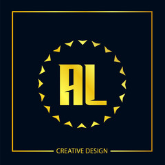 Initial Letter AL Logo Template Design