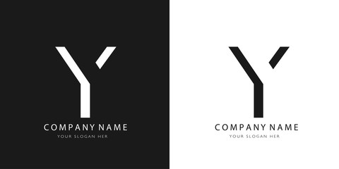 Y logo letter design	 - obrazy, fototapety, plakaty