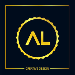 Initial Letter AL Logo Template Design