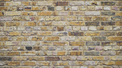Close up of yellow brick wall texture in Windsor England