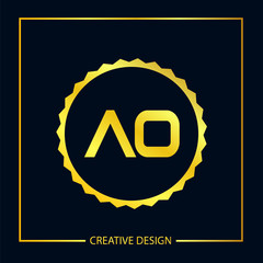 Initial Letter AO Logo Template Design