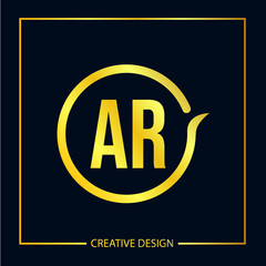 Initial Letter AR Logo Template Design