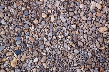 Sea pebbles. Small stones gravel texture background.Pile of pebbles, thailand.Color stone in background.