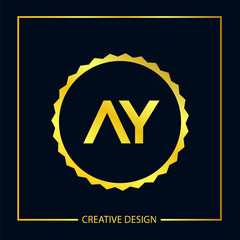 Initial Letter AY Logo Template Design