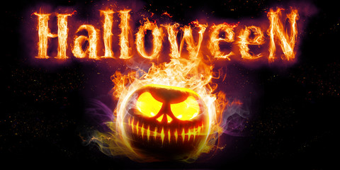 Halloween in Flammen