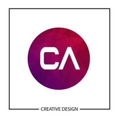 Initial Letter CA Logo Template Design