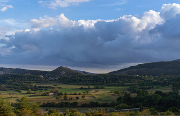 Fototapeta premium Sunset in French countryside