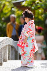 Obraz premium 七五三 三歳 女の子