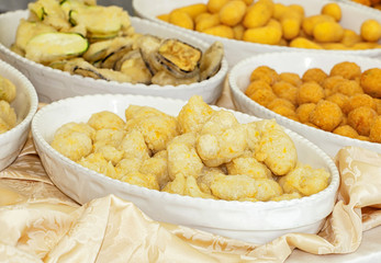 Zeppulelle traditional Neapolitan food fried and salty