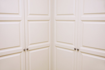 Double-wing doors, beige corner Cabinet