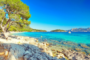 Mallorca Spain Europe Playa de Formentor turquoise beach landscape