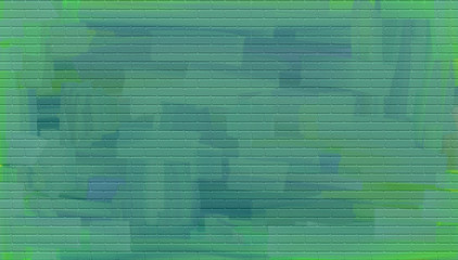 blue oil painting on the brick wall background