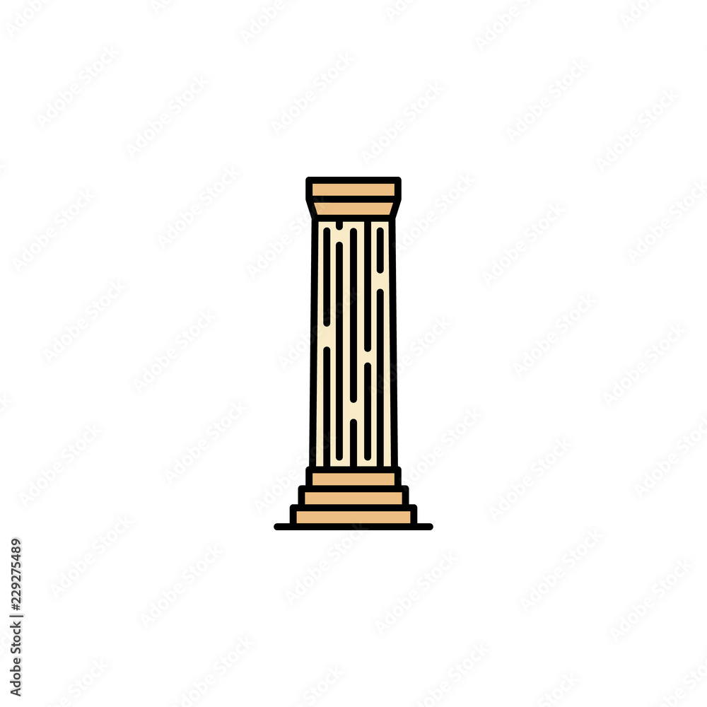 Poster column icon. element of color ancient greece icon for mobile concept and web apps. colored column ic