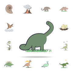 Fototapeta premium brontosaurus cartoon icon. Prehistoric icons universal set for web and mobile