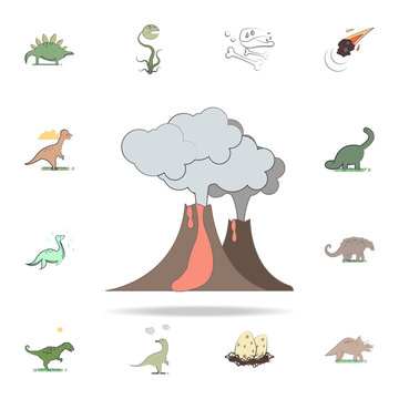 vulcan cartoon icon. Prehistoric icons universal set for web and mobile