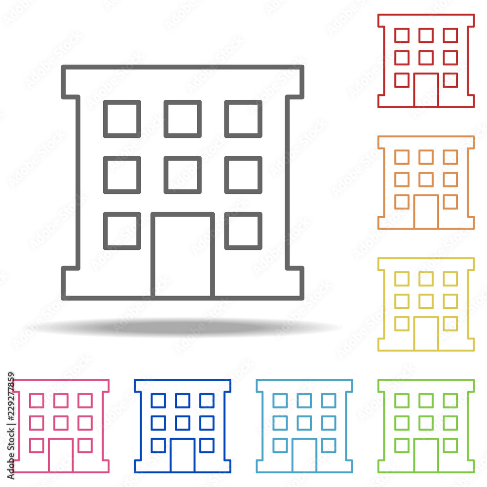Poster block icon. elements of building landmarks in multi color style icons. simple icon for websites, web