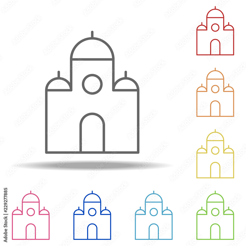 Aufkleber mosque icon. elements of building landmarks in multi color style icons. simple icon for websites, we