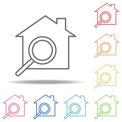 house search icon. Elements of Building Landmarks in multi color style icons. Simple icon for websites, web design, mobile app, info graphics