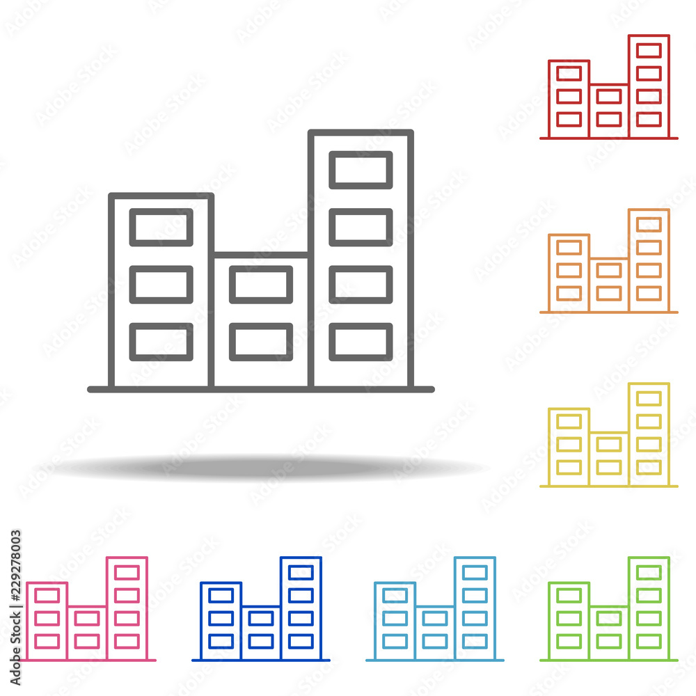 Poster apartment icon. elements of building landmarks in multi color style icons. simple icon for websites,