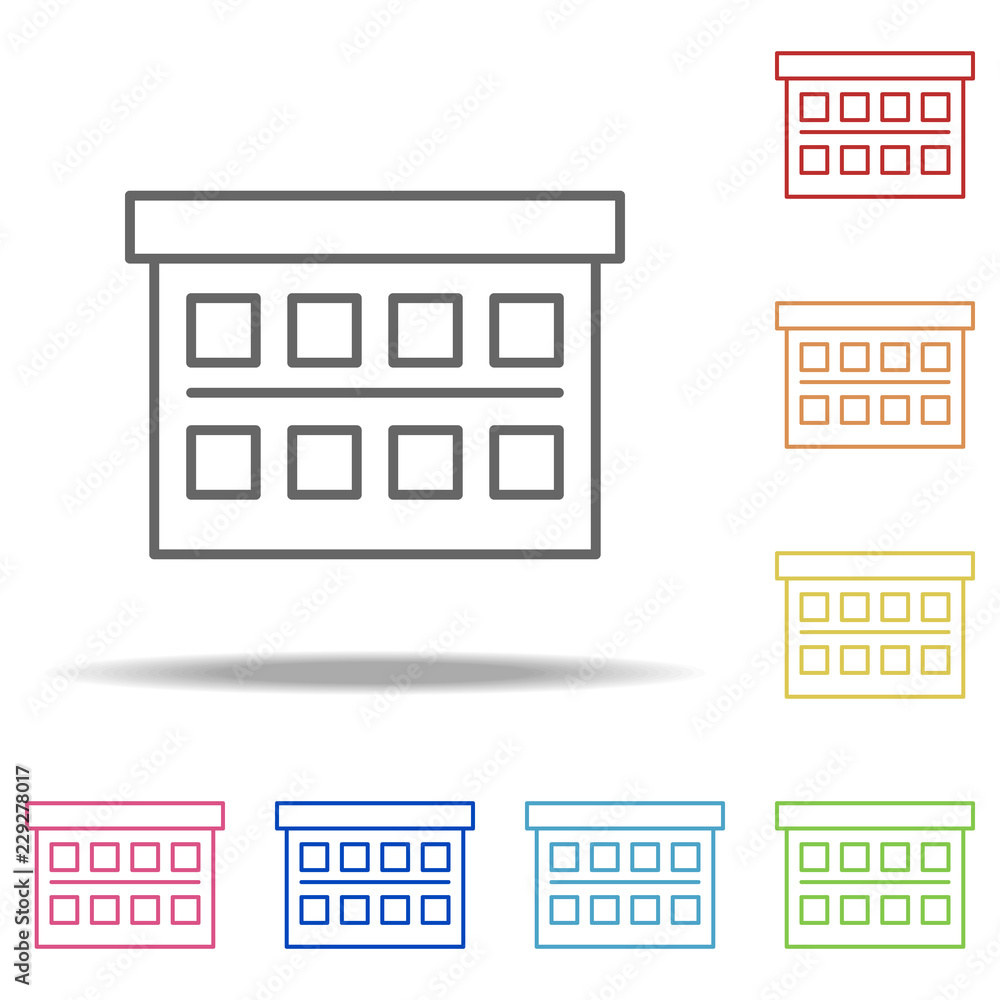 Poster castle icon. elements of building landmarks in multi color style icons. simple icon for websites, we