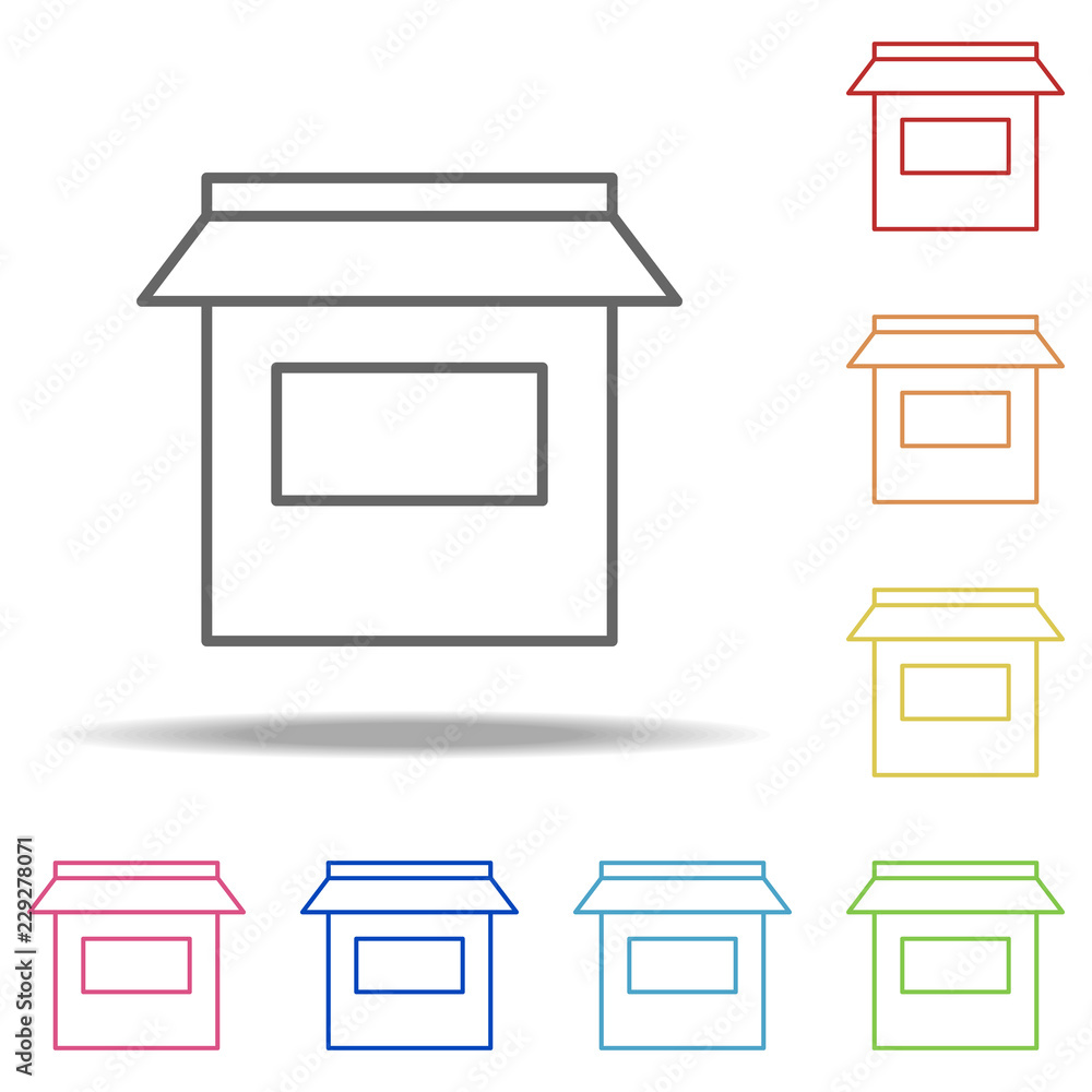 Poster diploma icon. elements of building landmarks in multi color style icons. simple icon for websites, w