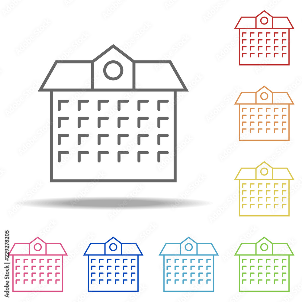 Aufkleber house out icon. elements of building landmarks in multi color style icons. simple icon for websites,