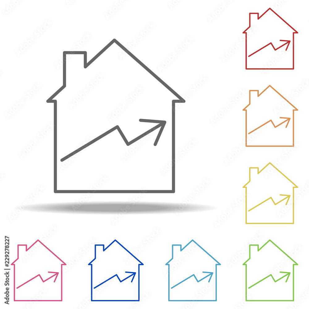 Poster hospital icon. elements of building landmarks in multi color style icons. simple icon for websites, 