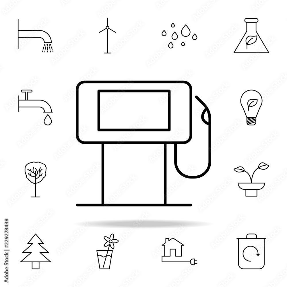 Poster refueling outline icon. ecology icons universal set for web and mobile