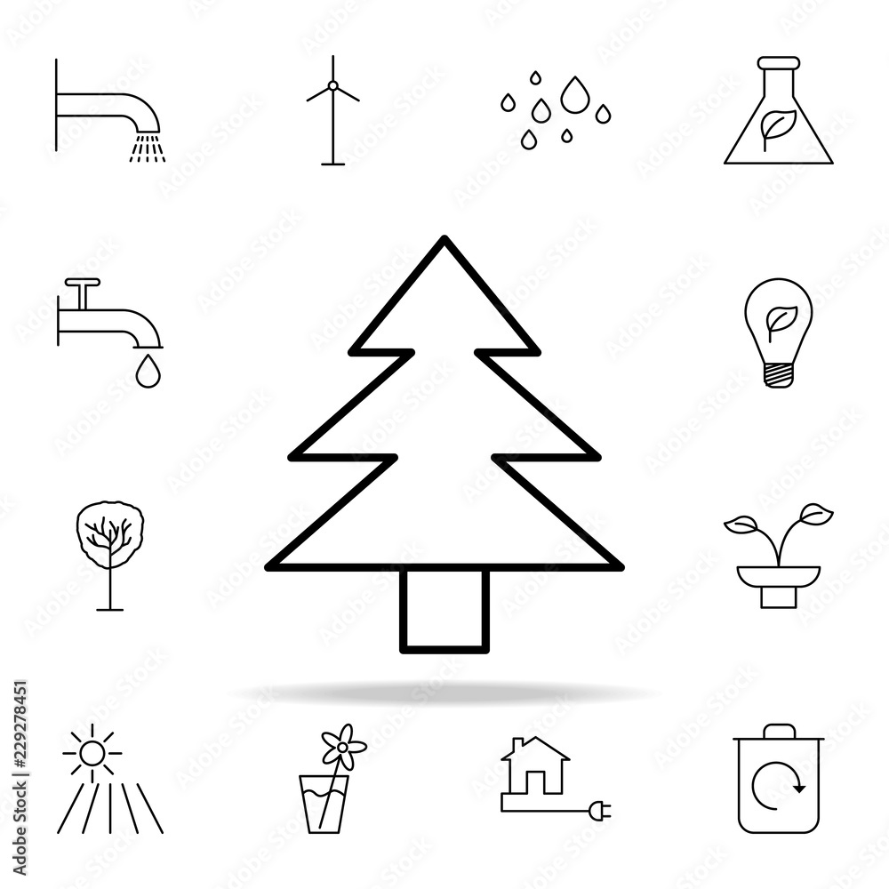 Poster tree outline icon. ecology icons universal set for web and mobile