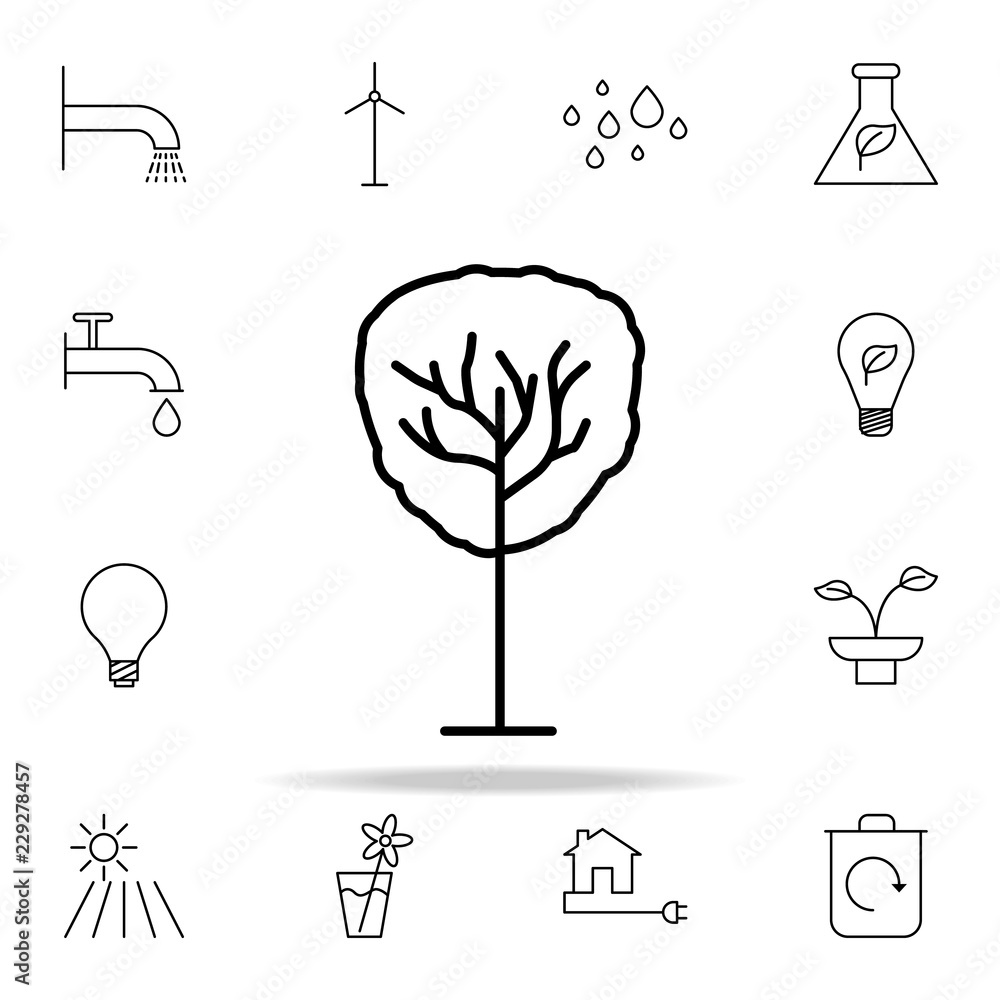 Poster tree outline icon. ecology icons universal set for web and mobile