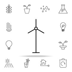 windmill outline icon. Ecology icons universal set for web and mobile