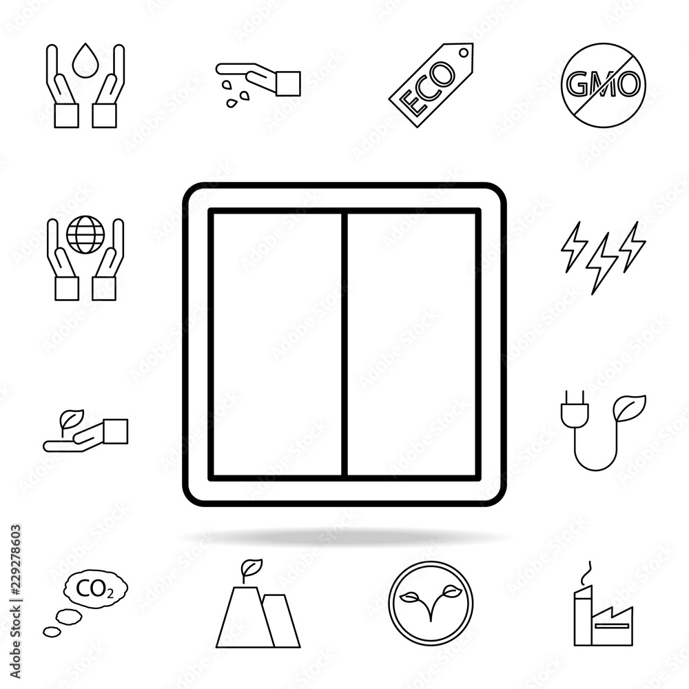 Aufkleber switch outline icon. ecology icons universal set for web and mobile