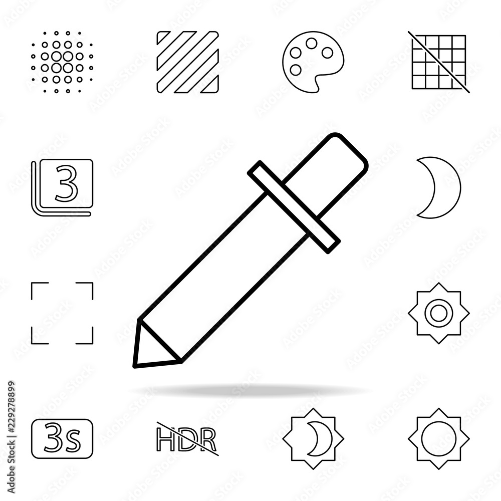 Poster pipette sign icon. image icons universal set for web and mobile