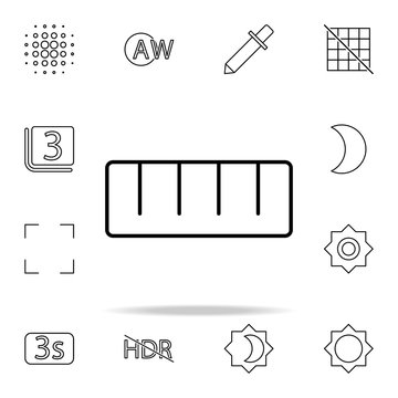 Ruler sign icon. Image icons universal set for web and mobile