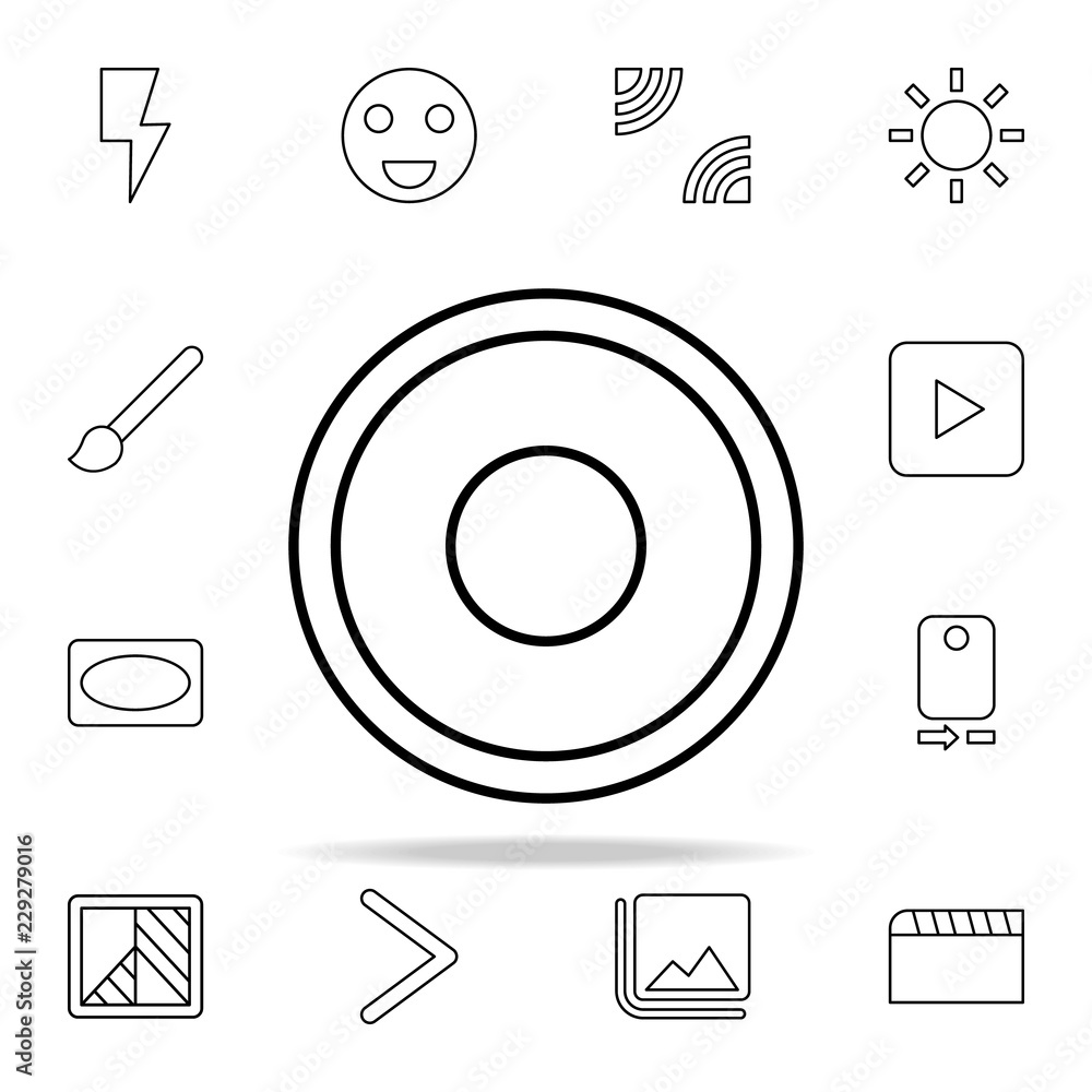 Poster rec sign icon. image icons universal set for web and mobile