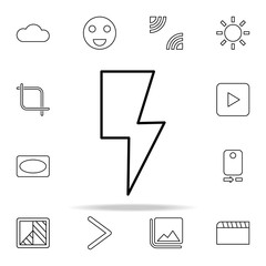 Fototapeta na wymiar Flash sign icon. Image icons universal set for web and mobile