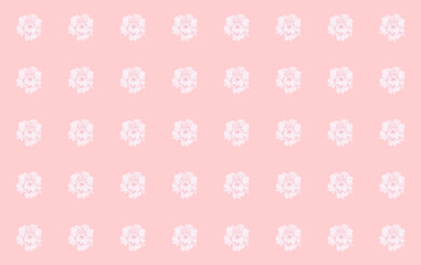 Pattern background of aguape flowers, matte pink