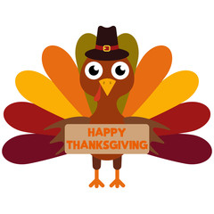 Vector Happy thanksgiving day greeting card