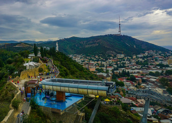 Tbilisi Gondola Mother Georgia Cityscape