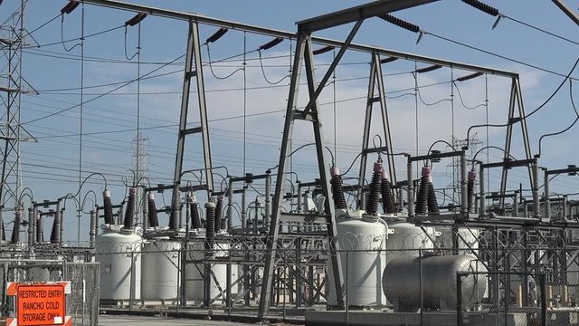 A power transformer station
