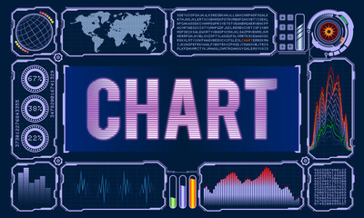 Futuristic User Interface With the Word Chart