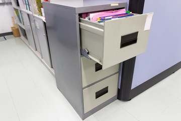 file folder documents In a file cabinet retention concept business office equipment