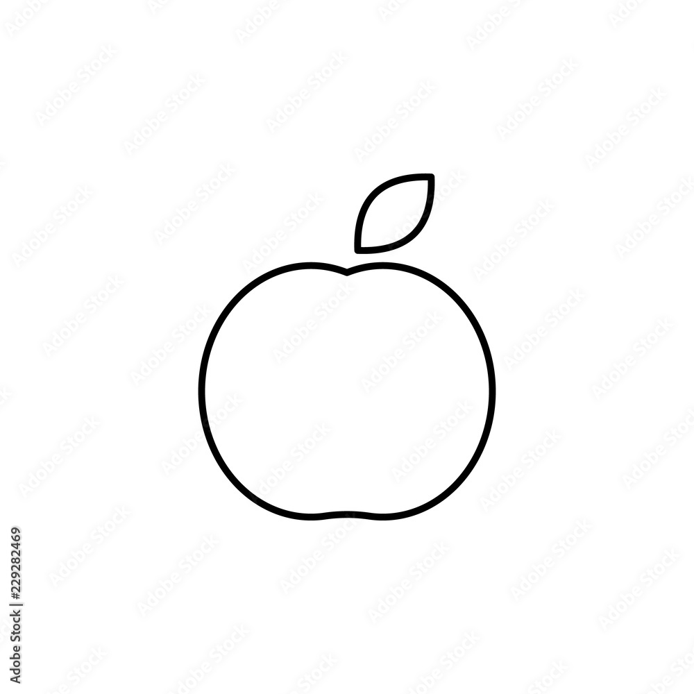 Poster apple icon. element of medicine for mobile concept and web apps icon. thin line icon for website des
